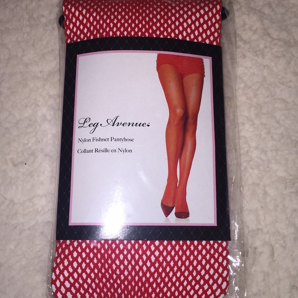 Leg Avenue Red Fishnet Pantyhose